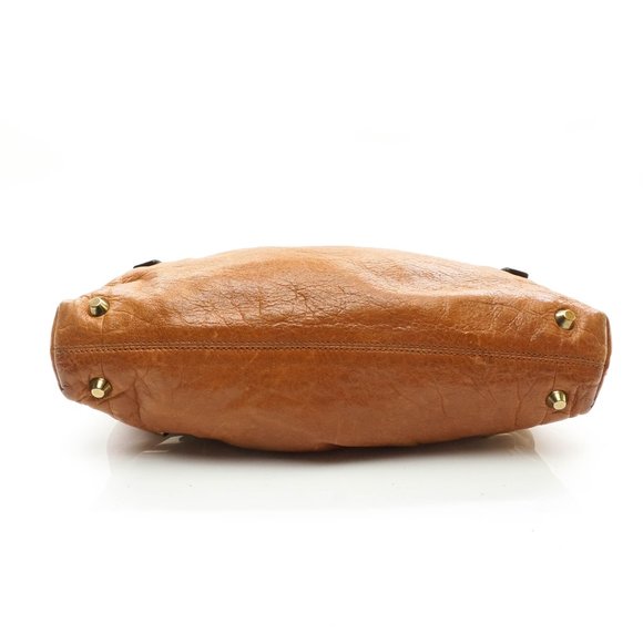 Auth Chloe Brown Leather Hand Bag #4237C57 - Picture 8 of 15